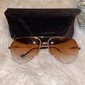 Tom Ford Gold Aviator Sunglasses